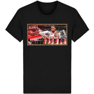 NBA_Dennis_Rodman_Vintage_Black_Tshirt_Chicago_Bulls