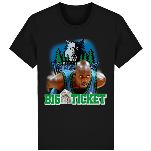 NBA_Kevin_Garnett_Vintage_Black_Tshirt_Minnesota_Timberwolves