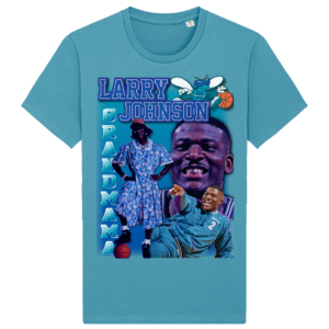 NBA_Larry_Jonhson_Grandmama_GreenBlue_Vintage_Tshirt_Charlotte_Hornets