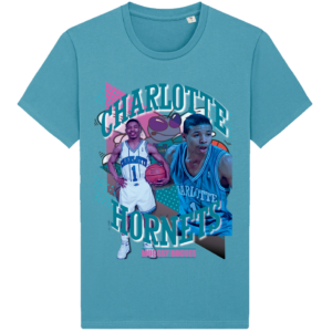 NBA_Muggsy_Bogues_GreenBlue_Vintage_Tshirt_Charlotte_Hornets